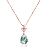 Olivie Stříbrný náhrdelník MECHOVÝ ACHÁT ROSE 8417 Ag 925; ≤2,5 g.