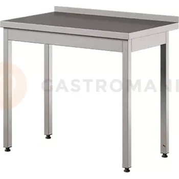 Počítačový stůl Přístěnný stůl z nerezové oceli, nohy bez vyztužení 1000x600x850 mm | ASBER, WT-106-PL