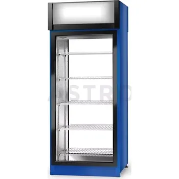 Lednice Chladící skříň oboustranně prosklenná s křídlovými dveřmi, sklo na straně zákazníka je napevno instalováno, horní agregát, ventilátor, 3 kl., nerezové opláštění a vnitřek, 825x810x2020 mm | RAPA, SCh - 2S 825 / 1D