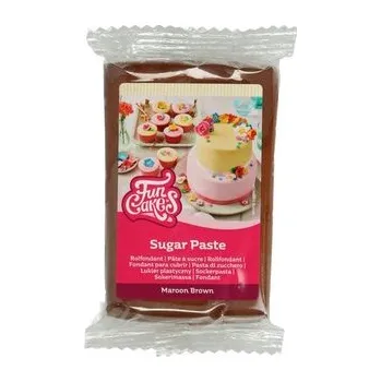 Hnědý fondán maroon brown FunCakes, 250g