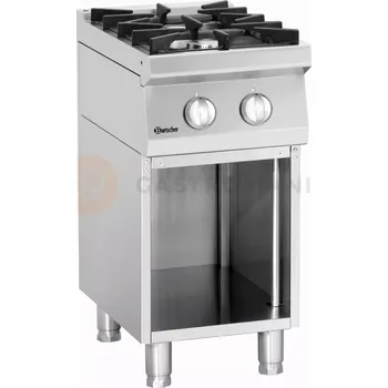 Plynová kartuše Plynový sporák 1x 6,2 kW, 1x 8,5 kW, 400x690x890 mm | BARTSCHER, 70020