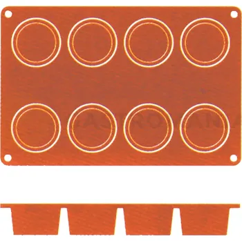 Potravinová fólie Silikonová forma na Ramekin, 8 důlek, 60x35 mm | CONTACTO, 6636/068