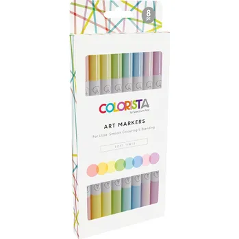 Spectrum Noir Spectrum Noir, SNCOL-ARTM-SOF8, Colorista, sada oboustranných popisovačů, pastelové, 12 ks