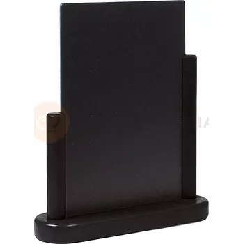 Jídelní židle Tabulka na menu s dřevěnou podložkou v černé barvě 210x150 mm | CONTACTO, 7685/215