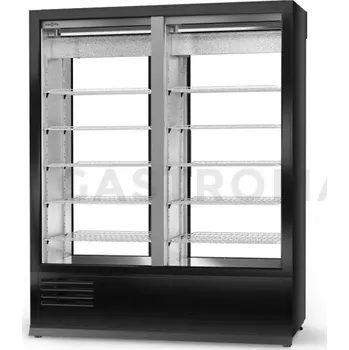 Lednice Chladící skříň dvoustranně prosklenná s křídlovými dveřmi, sklo na straně zákazníka je napevno instalováno, dolní agregát, 3 kl., 1200x675x1980 mm | RAPA, SCh - 2S 1200 / 1D ecoline