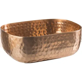 Servírovací stolek Miska z nerezové oceli 230x155x60 mm, měděná | APS, 40694