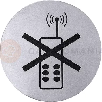 Informační tabulka Samolepící tabulka, piktogram "zákaz používání mobilních telefonů" 80 mm | CONTACTO, 7663/002