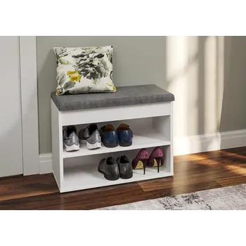 Botník Botník TOLMIN se sezením bílá