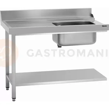 Nerezový dřez Průchozí stůl levý do myček, z nerezové oceli se dřezem 1200x720x850 mm | BARTSCHER, DS-LI1B