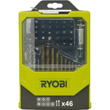 Příslušenství k nářadí RYOBI sada vrtáků a šroubovacích bitů 46 ks 5132002686