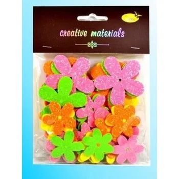 Set školních potřeb Kwiatki z pianki opalizującej wiosenne 56szt