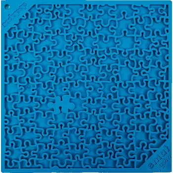 Miska pro psa Modrá lízací podložka SodaPup Puzzle 20x20 cm
