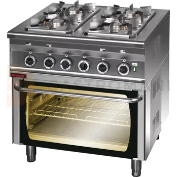 Sporák Plynový sporák s 4 hořáky a elektrickou troubou | KROMET, 000.KG-4S/PE-2