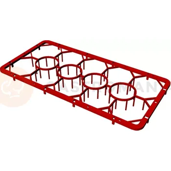 Stavební rádio Nástavec základní plastový na sklenice 14 pozic 500x250 mm, červený | REDFOX, C-1412