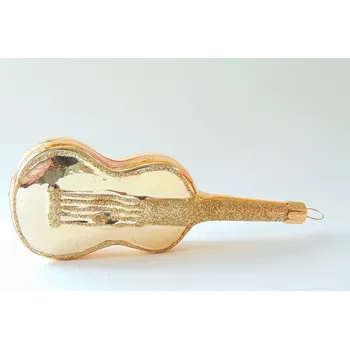 Vánoční ozdoba Vánoční ozdoba kytara zlatý dekor