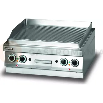 Kuchyňský gril Elektrická grilovací deska, vroubkovaná, 6,8 kW, 700x650x270 mm | LOZAMET, LEG620
