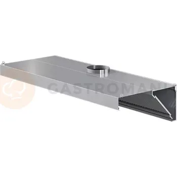 Digestoř Přístěnná gastronomická digestoř z nerezové oceli, odsávací, šikmá 1600x1200x450 mm | ASBER, WEHO-1612/1