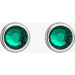 Preciosa Náušnice z chirurgické oceli Carlyn s českým křišťálem Preciosa, zelené