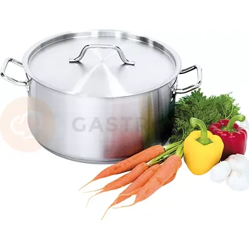Hrnec Nerezový hrnec s poklicí, nízký 12,9 l | STALGAST, 013322