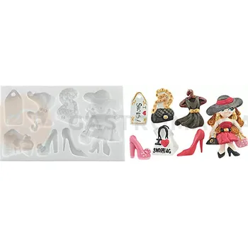 Kuchyňská sůl Forma na cukrovou hmotu SLK 1002 - módní oběť, 150x90x20 mm | SILIKOMART, SLK1000 Fashion Victim