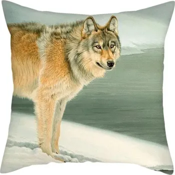 Polštář Povlak na polštář s vlkem