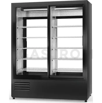 Lednice Chladící skříň dvoustranně prosklenná , posuvné dveře na obou stranách, dolní agregát, ventilátor, 3 kl., nerezové opláštění, 1400x760x1980 mm | RAPA, SCh - 2S2R 1400 ecoline