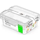 antibakter.box 1,15 l -sada-2ks, 19,5x15x8cm, transp.plast
