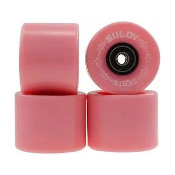 Kolečka Penny board PASTEL PINK 60 x 45mm 85A (sada 4ks s ložisky ABEC-7 chrome)