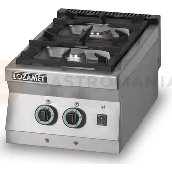 Plynová kartuše Plynový sporák 2 hořáky, 12 kW, 450x900x280 mm | LOZAMET, L900.KG2