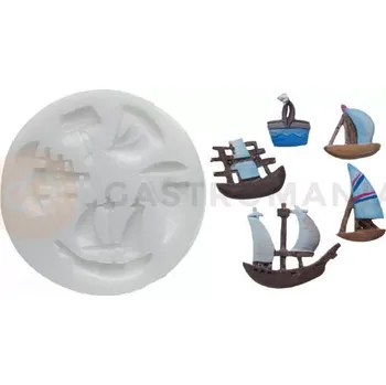 Kuchyňská sůl Forma na cukrovou hmotu SLK 247 - piráti, 50x42 mm | SILIKOMART, Sugarflex Pirates