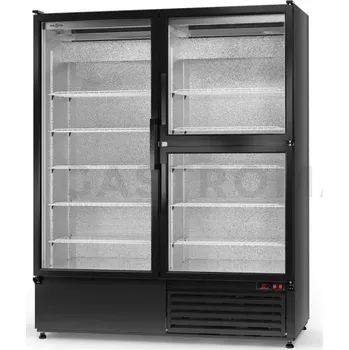 Lednice Chladící skříň jednostranně prosklená s křídlovými dveřmi, dvoukomorová, třídveřová, spodní agregát, ventilátor, 3. tř., nerezový korpus a interiér, 1400x720x2000 mm | RAPA, SCh - S 1400 / 3D ecoline