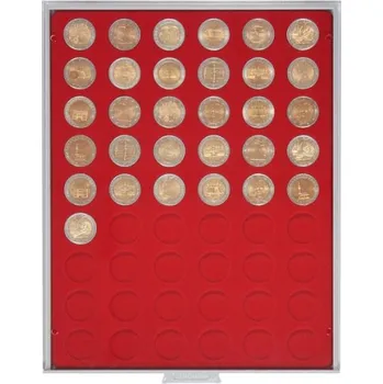 Sběratelství Lindner 54 polí do 25,75 mm Barva: Červená