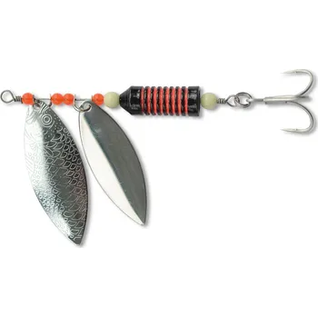 Umělá nástraha Black Cat třpitka Hitman Twin Spinner 100g-silver