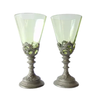 Sklenice Skleničky na víno Lesní sklo 2ks 150 ml 2 ks