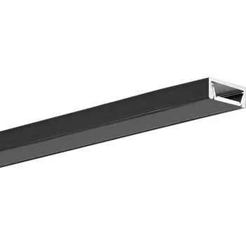 LED lišta LED hliníkový profil KLUŚ MICRO-PLUS |černá anoda Délka: 2m