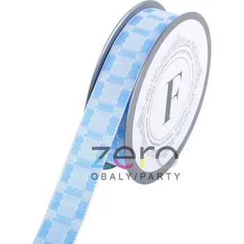 Stuha Stuha tkaná 2,8 cm x 10 m - modro-bílé káro