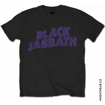 Pánská móda Black Sabbath tričko, Wavy Logo Vintage, pánské S