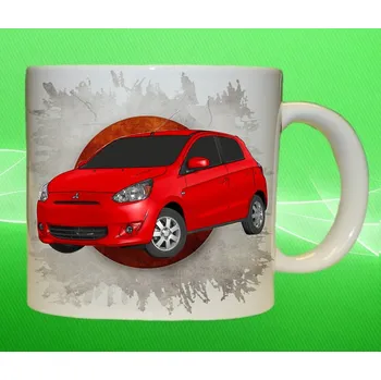 hrnek s Mitsubishi Mirage 450ml (hrneček s osobním autem Mitsubishi)