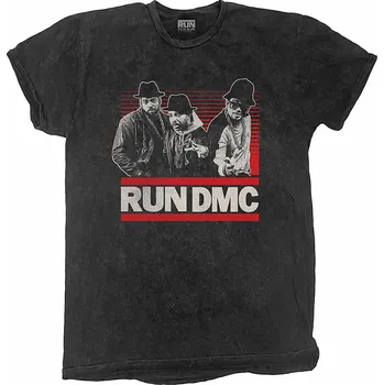 Pánské tričko Run DMC tričko, Gradient Bars Dip-Dye Black, pánské XXL