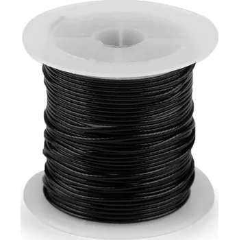 Šňůrka hlazená, lesklá Ø1 mm - 8 černá
