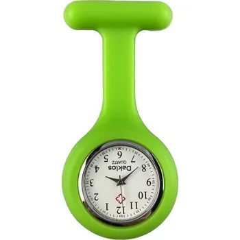 Hodinky Silikonové připínací kapesní hodinky nejen pro zdravotní sestru - Světle zelená