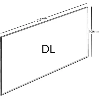 Plexi kapsa DL na šířku DL - 100 x 215 mm - 1 ks