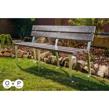 Zahradní lavice Plastová lavička ANTIVANDAL II, bezúdržbová