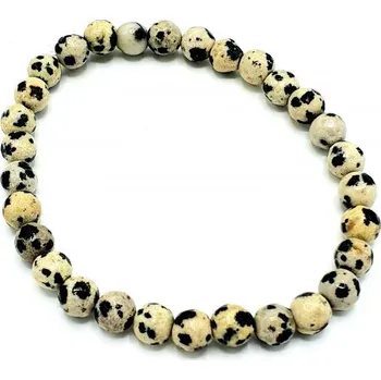 Šperk Náramek Jaspis dalmatin kuličky 6 mm