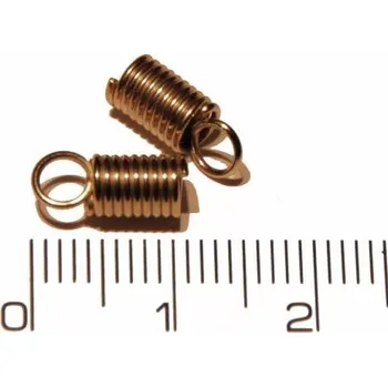 Materiál na výrobu šperku Koncovka drátěná průměr 4,5mm. (poplatinováno)