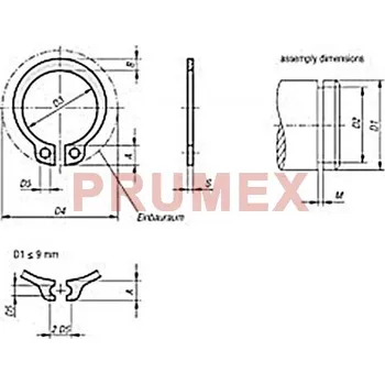Matice Pojistný kroužek na hřídel DIN 471 - 10 mm