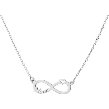 Náhrdelník Stříbrný náhrdelník - nekonečno, máma, srdce - AP532-3300