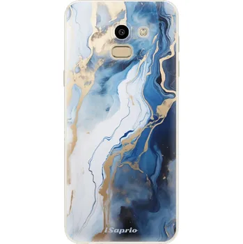 Pouzdro na mobilní telefon Odolné silikonové pouzdro iSaprio - Blue White Marble - Samsung Galaxy J6