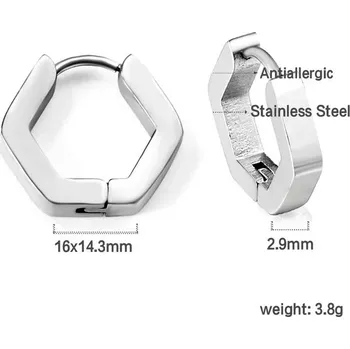 Náušnice Nerezové náušnice geometrických tvarů - 197S