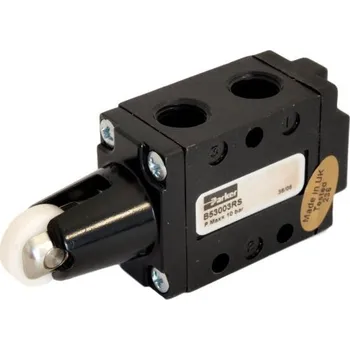 Ventil Pneumatický mezipolohový šoupátkový ventil, mechanicky ovládaný 3/2, G1/4", pružina Parker B53003RS